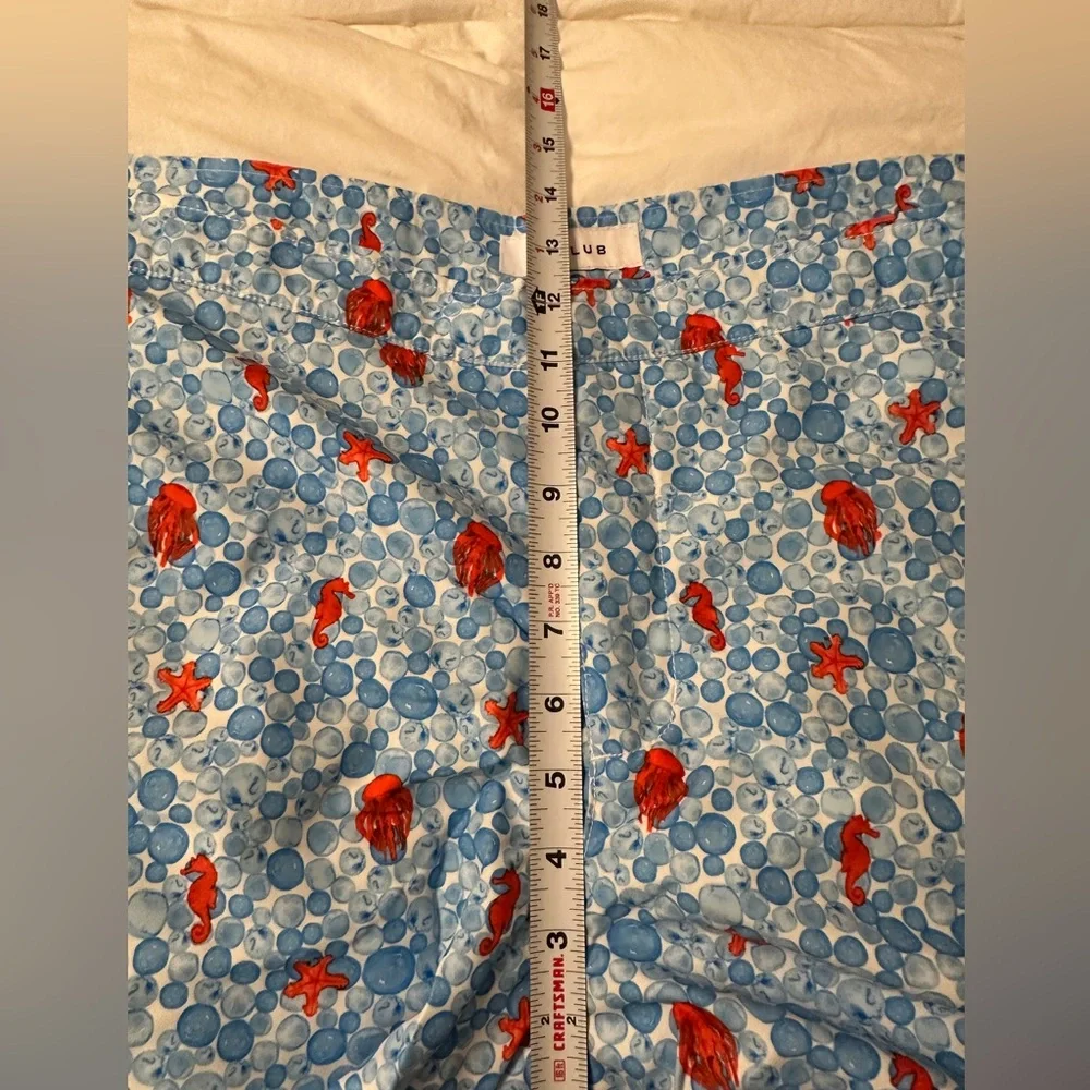 Le Club Sile Bay Blue and Red Patterned Men's Swim Trunks - NWT - Size XXL